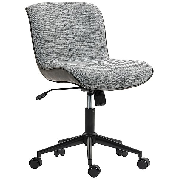 HOMCOM Schreibtischstuhl, Höhenverstellbar Homeoffice Stuhl ohne Armlehne, günstig online kaufen