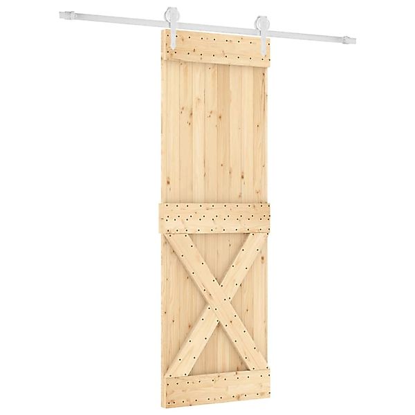 vidaXL Schiebetür mit Beschlag 70x210 cm Massivholz Kiefer 3203266 günstig online kaufen