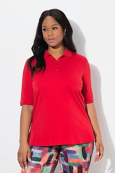 Ulla Popken Poloshirt Poloshirt Classic Polokragen Halbarm Pima Cotton günstig online kaufen