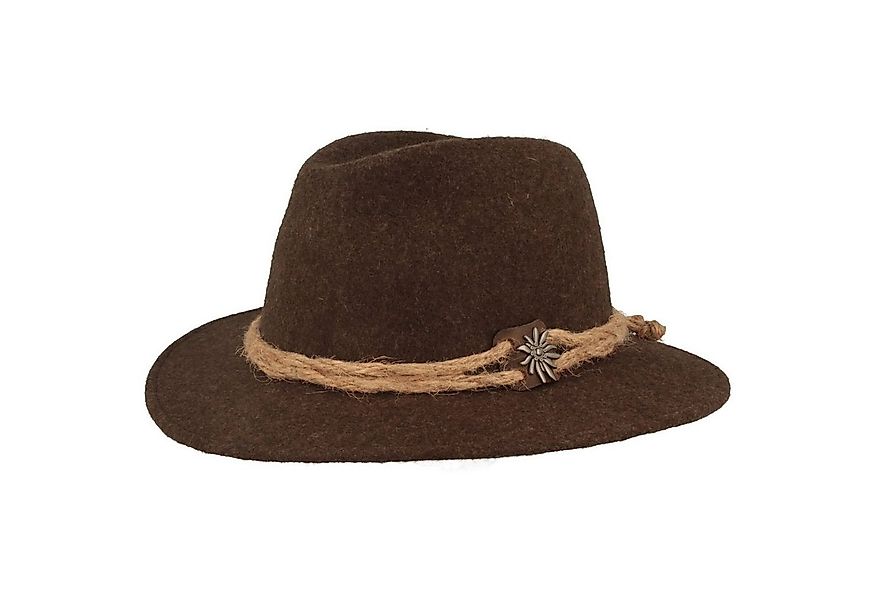 Breiter Filzhut Traveller Tiroler-Art mit breiter Krempe günstig online kaufen