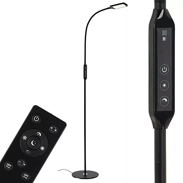 LED-Stehleuchte Office Remote, schwarz, dimmbar, CCT günstig online kaufen