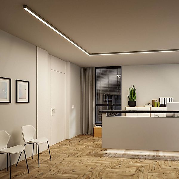 Paulmann LED-Lichtleiste Linion, chrom, 150 cm, 3.000 K günstig online kaufen