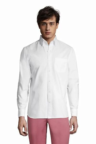 Langarm-Oxfordhemd, Classic Fit, Herren, Größe: XL Normal, Weiß, Baumwolle, günstig online kaufen