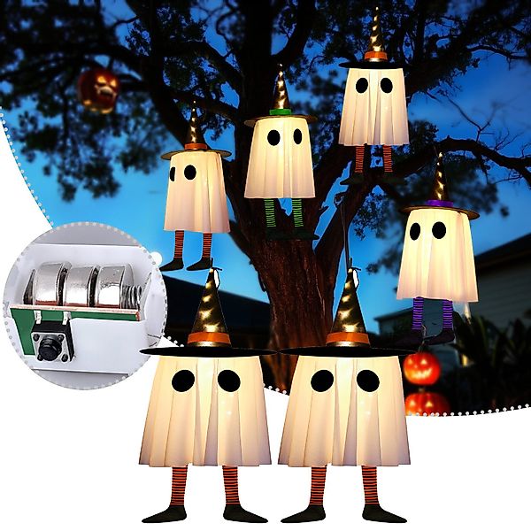 MUPOO LED Dekolicht Dekohänger LED-Lichterkette Geister-Hexenhut günstig online kaufen