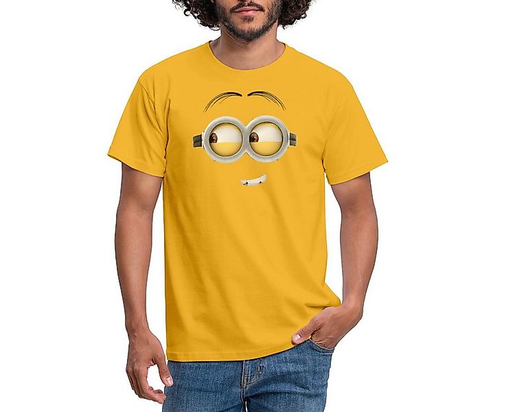 Spreadshirt T-Shirt Minions Dave Gesicht Kostüm Despicable Me Fasching Männ günstig online kaufen
