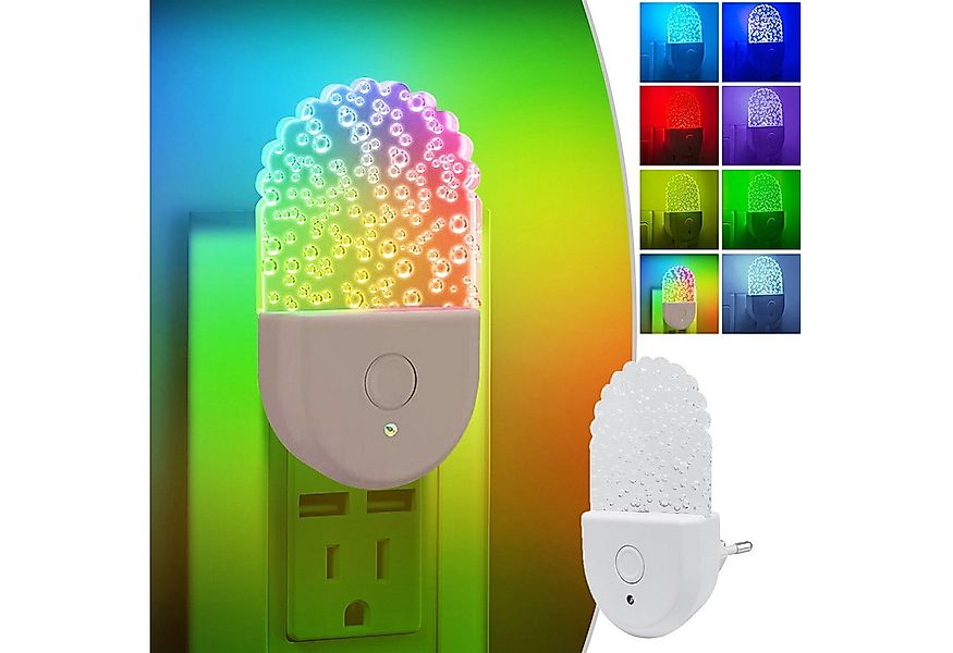 MUPOO LED Steckdosenleuchte RGB Plug in Nachtlicht Steckdosenlicht Dämmerun günstig online kaufen