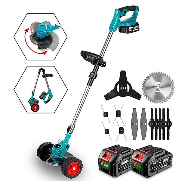 Yofidra Akku-Rasentrimmer Elektrischer Rasentrimmer 4-in-1 Rasentrimmer mit günstig online kaufen