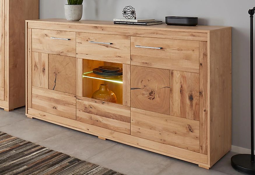 VOGL Möbelfabrik Sideboard, Breite 166 cm, teilmassiv, mit Hirnholzapplikat günstig online kaufen