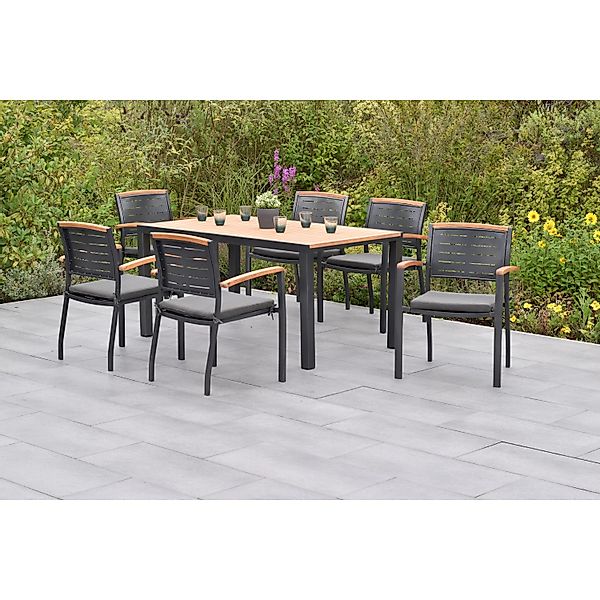 MERXX Garten-Essgruppe ""Tinos"", (Set, 13 tlg., Inkl. Auflagen, Armlehnen günstig online kaufen