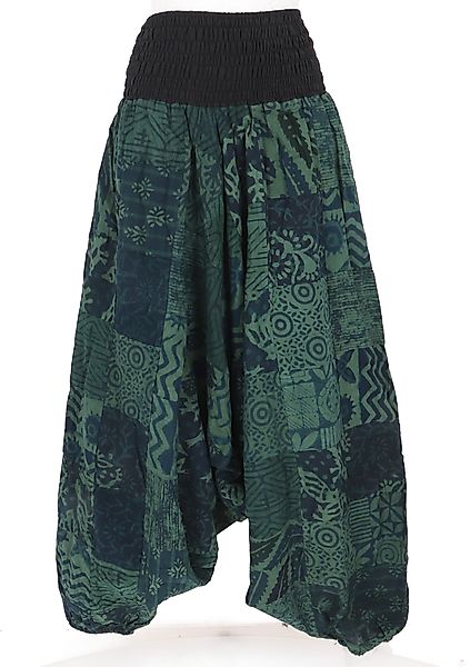 Guru-Shop Relaxhose Sommerliche Aladinhose Patchwork Pluderhose,.. günstig online kaufen