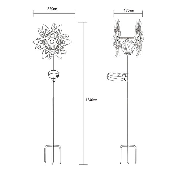 GLOBO LIGHTING LED Solarleuchte, LED-Leuchtmittel fest günstig online kaufen