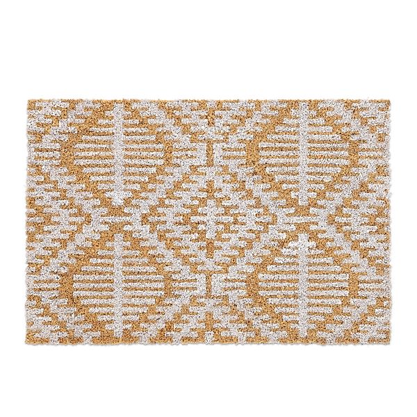 relaxdays Fußmatte Kokos Fußmatte mit geometrischem günstig online kaufen