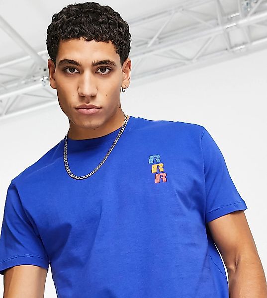 Russell Athletic – T-Shirt in Marineblau mit Rundhalsausschnitt günstig online kaufen