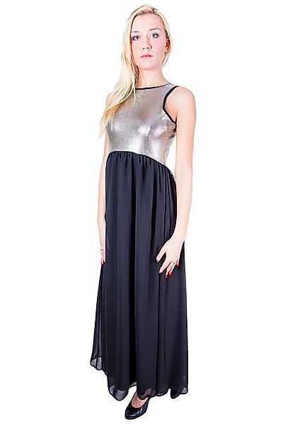 Sarcia.eu Maxikleid John Zack Schwarz-goldfarbiges Maxi-Kleid - freier Rück günstig online kaufen