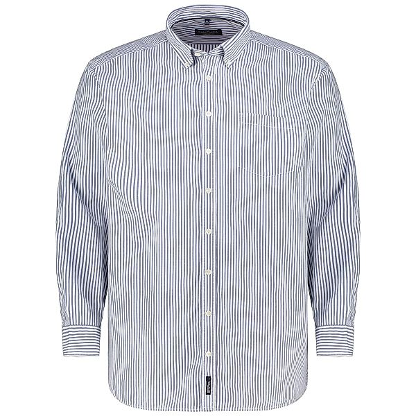 CASA MODA Gestreiftes Freizeithemd aus Baumwolle Farbe blau Größe: 4XL günstig online kaufen