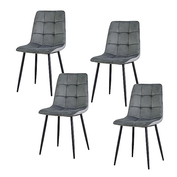 HTI-Living Esszimmerstuhl Stuhl Mesa Velvet Grau günstig online kaufen