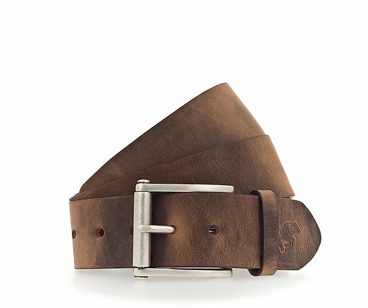 MUSTANG Ledergürtel, Leder-Gürtel mit Vintagecharakter und Roll-Schließe, 4 günstig online kaufen