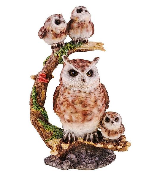 Kremers Schatzkiste Dekofigur Eulen Figur mit Babys Handbemalte Polyresin D günstig online kaufen