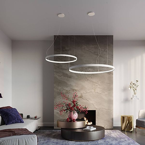 LED-Hängeleuchte Rio 55, waagerecht, 4.000 K, weiß günstig online kaufen