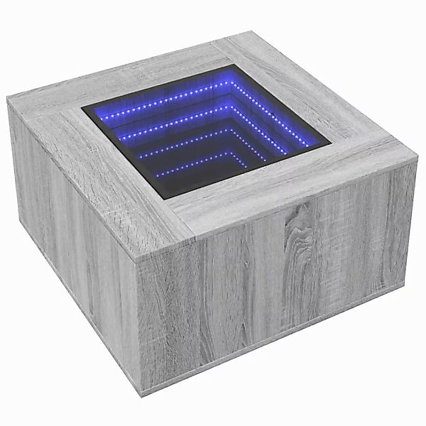 vidaXL Couchtisch LED-Couchtisch Grau Sonoma 60x60x40 günstig online kaufen