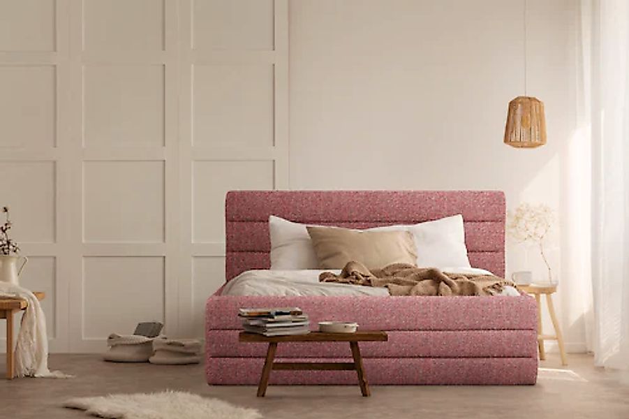 OTTO products Polsterbett "Merrit" Quernaht im Kopf- und Fußteil, in 5 Brei günstig online kaufen