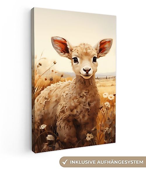 OneMillionCanvasses® Leinwandbild Vintage - Schaf - günstig online kaufen