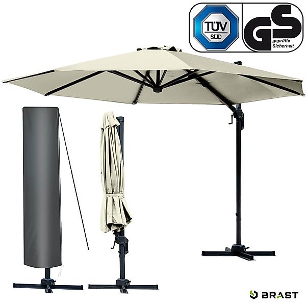 BRAST Sonnenschirm Alu Ampelschirm Ø300cm inkl. günstig online kaufen