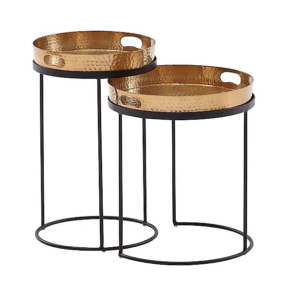 FINEBUY Beistelltisch FB30296 (2er Set Gold günstig online kaufen