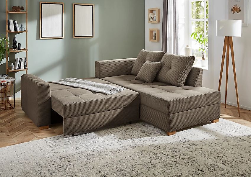 Jockenhöfer Gruppe Ecksofa "Heidelberg L-Form", inklusive Bettfunktion, Bet günstig online kaufen