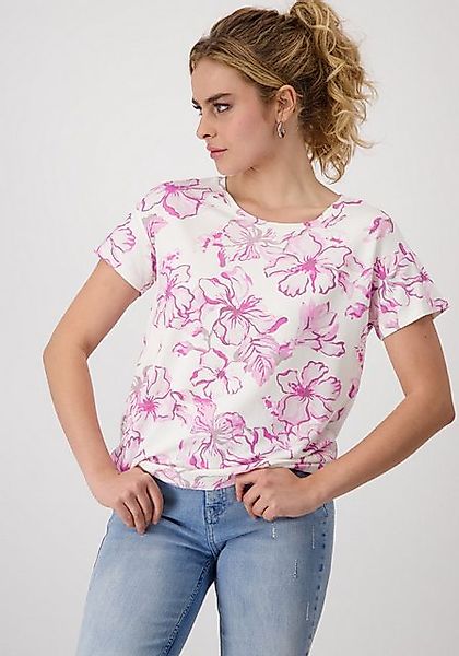 Monari T-Shirt Shirt Blumendruck allover Mit Rundhalsausschnitt günstig online kaufen