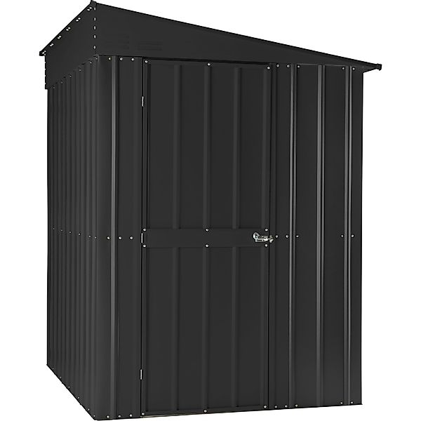 Globel Metall-Anlehngerätehaus Lean-To 56 B x T: 144 cm x 171 cm Anthrazit günstig online kaufen