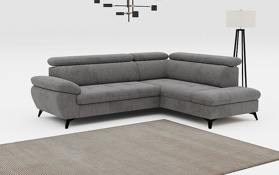 COTTA Ecksofa Hudson L-Form, mit Kopfteilverstellung, wahlweise mit Bettfun günstig online kaufen