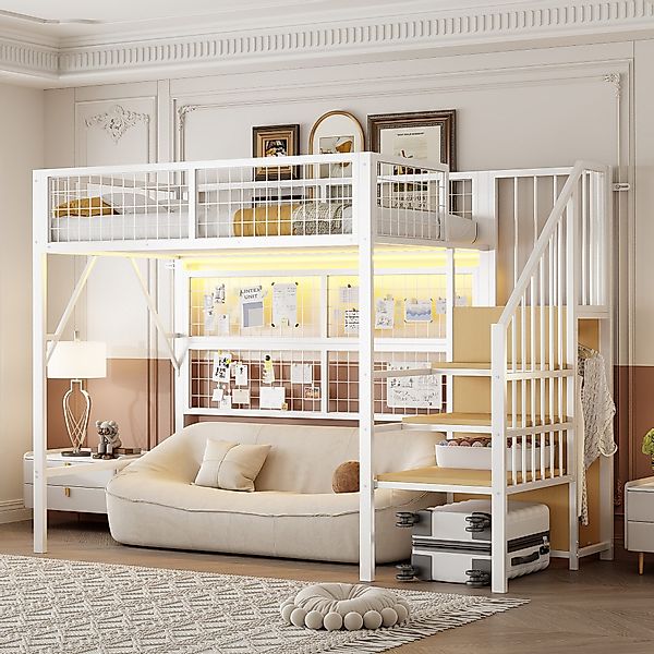 Merax Hochbett (Kinderbett Jugendbett Eisenbett, 1-St., günstig online kaufen
