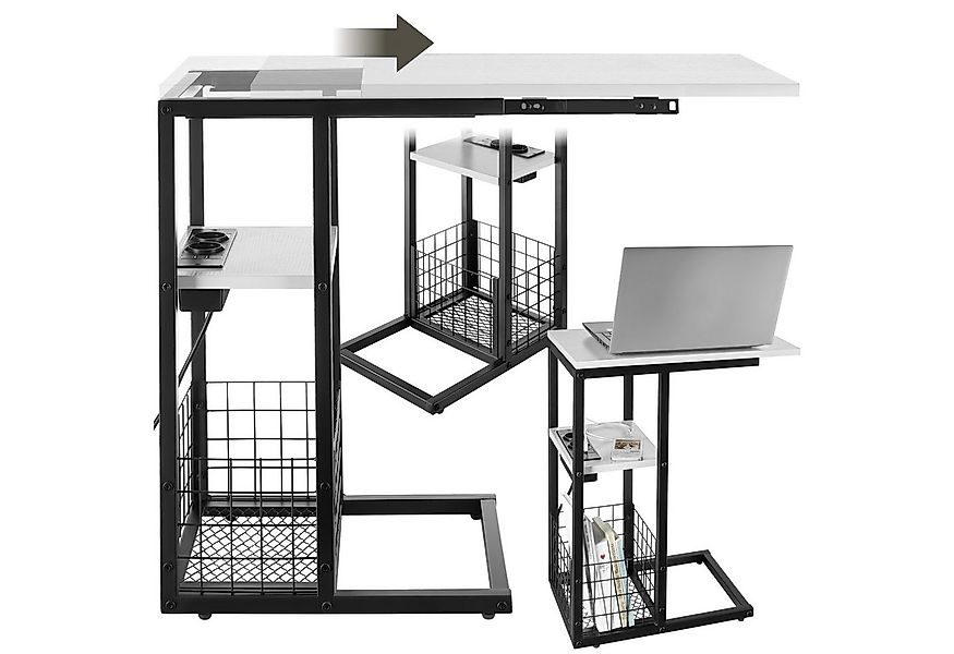 tectake Beistelltisch Laptop-Beistelltisch (1-St., 1 tlg), Laptop-Beistellt günstig online kaufen