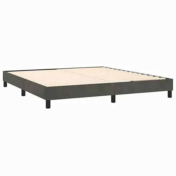 furnicato Bett Bettgestell ohne Matratze Dunkelgrau 180x200 cm Samt (1-tlg) günstig online kaufen