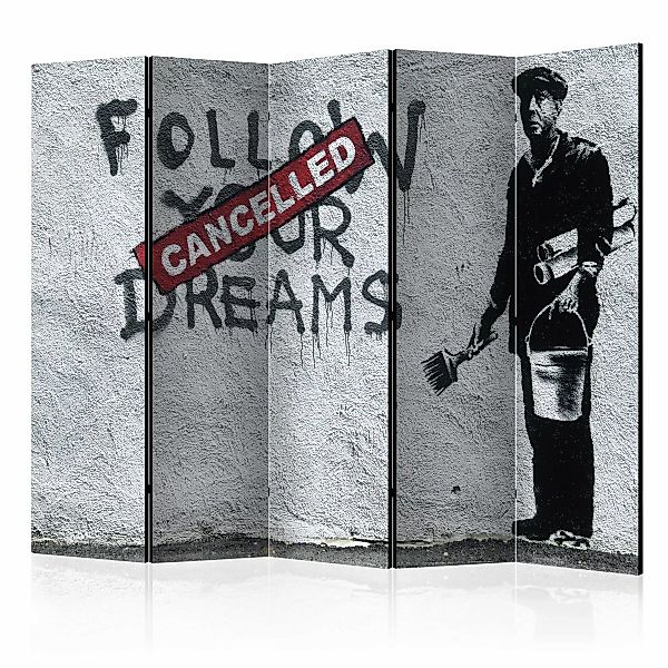 5-teiliges Paravent - Dreams Cancelled (banksy) Ii [room Dividers] günstig online kaufen