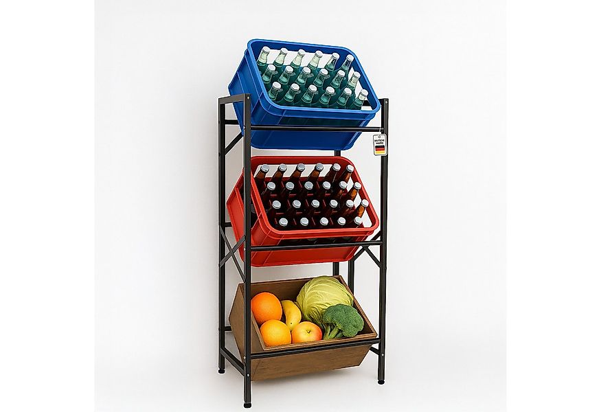 Roxlin Ablageregal Getränkekistenregal für 3/6 Kisten – Metallregal mit Abl günstig online kaufen
