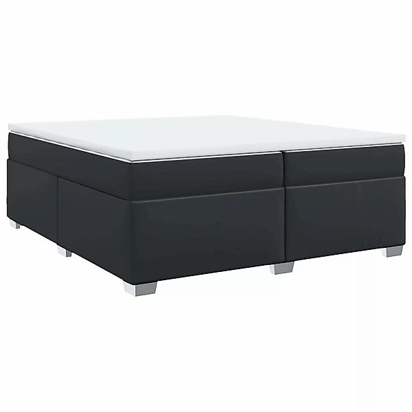 vidaXL Boxspringbett mit Matratze Schwarz 200x200 cm Kunstleder2106728 günstig online kaufen