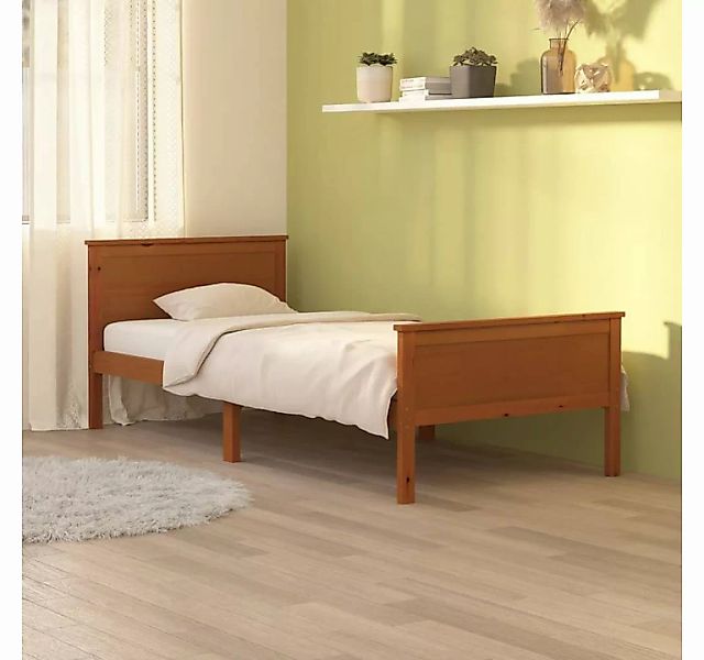 furnicato Bett Massivholzbett Honigbraun Kiefer 90x200 cm günstig online kaufen
