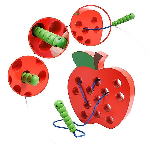 CLTYQ Lernspielzeug Montessori Holz Obst Stapelspielzeug für Kinder ab 2-4 günstig online kaufen