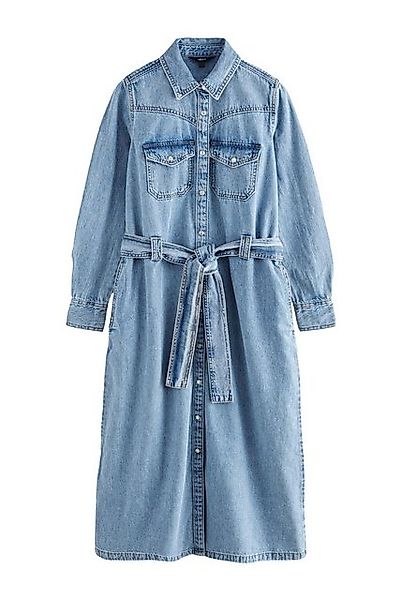 Next Jeanskleid Jeans-Midikleid mit gestuftem Frontsaum (1-tlg) günstig online kaufen