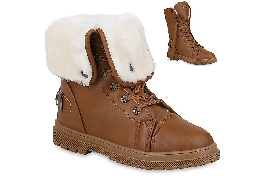 VAN HILL 813745 Stiefelette Warm Gefütterte Damen Stiefeletten Worker Boots günstig online kaufen