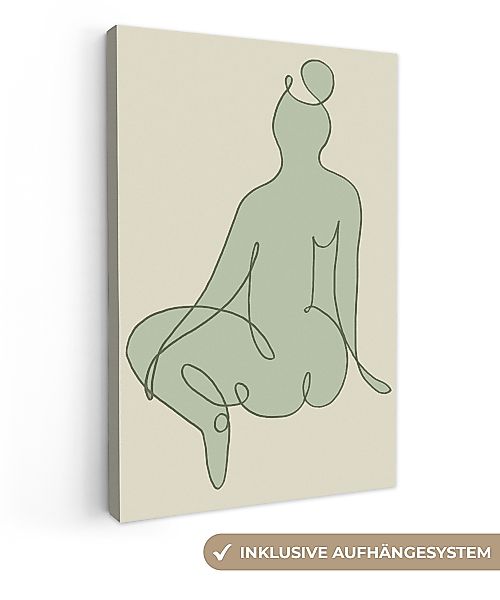 OneMillionCanvasses® Leinwandbild Frau - Grün - günstig online kaufen