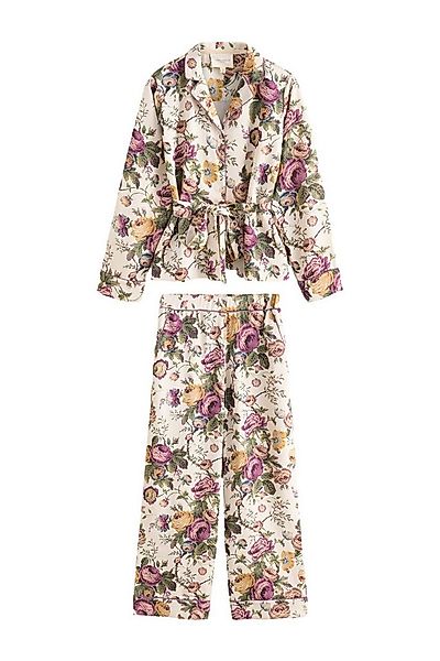 LAURA ASHLEY Pyjama Laura Ashley Uffington Roses Satin-Schlafanzug (2 tlg) günstig online kaufen