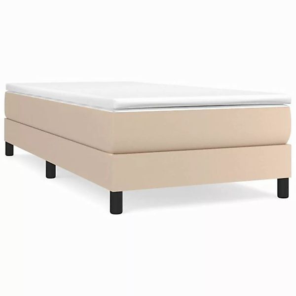 vidaXL Boxspringbett mit Matratze Cappuccino-Braun 90x190cm Kunstleder13802 günstig online kaufen