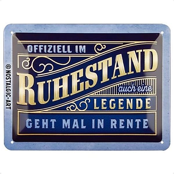 Nostalgic-Art Blechschild 15x20 cm - Ruhestand günstig online kaufen