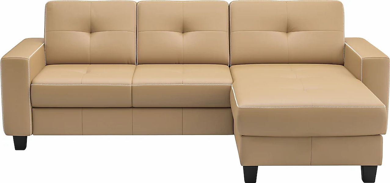 PLACES OF STYLE Ecksofa "Varese" wahlweise mit Bettfunktion und Bettkasten günstig online kaufen