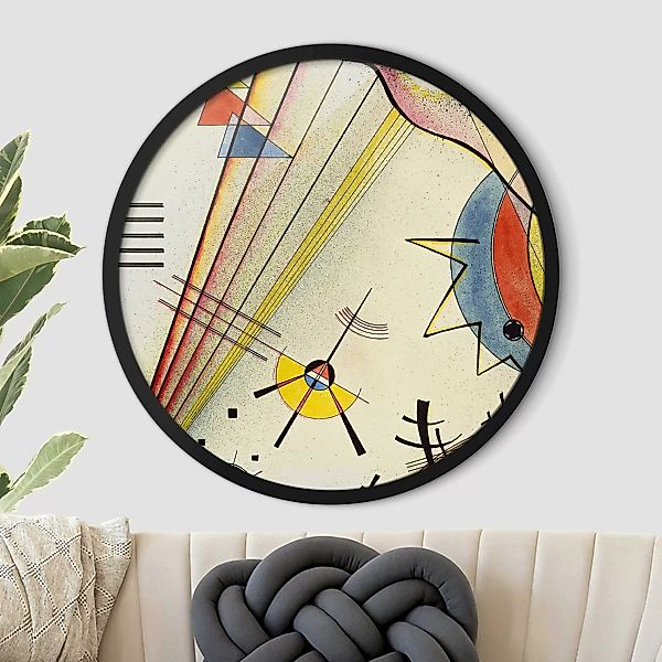 Rundes Gerahmtes Bild Wassily Kandinsky - Deutliche Verbindung günstig online kaufen
