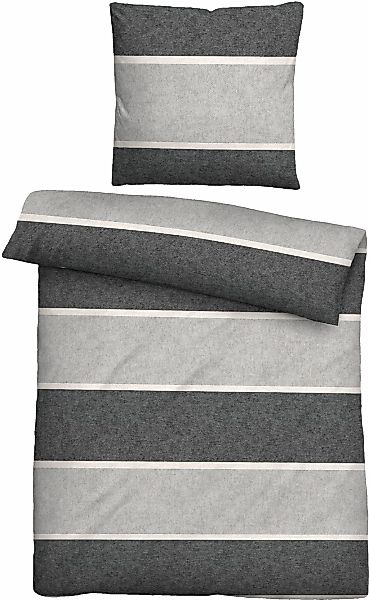 Biberna Bettwäsche "Jonas" 2 Stk. tlg. kuschelig warm, weich, pflegeleicht, günstig online kaufen