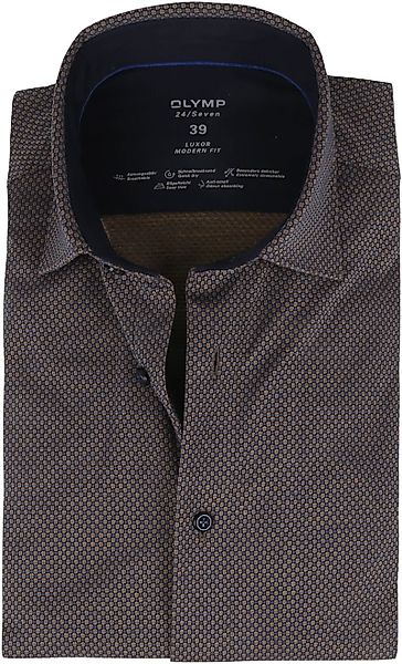 OLYMP Luxor Jersey Stretch Hemd 24/Seven Ockerfarben - Größe 38 günstig online kaufen